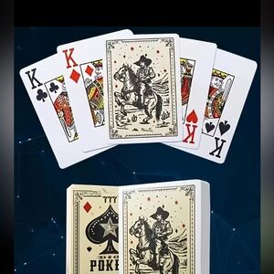 ♠️ Texas Hold’em Waterproof Playing Cards - Western Cowboy Poker Deck ♠️